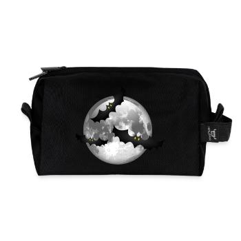 Smiley Bats - Trousse de toilette en tissu recyclé - noir - Devant