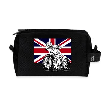 Speedway - Union Jack - Recycelte Kulturtasche - Schwarz - Vorne