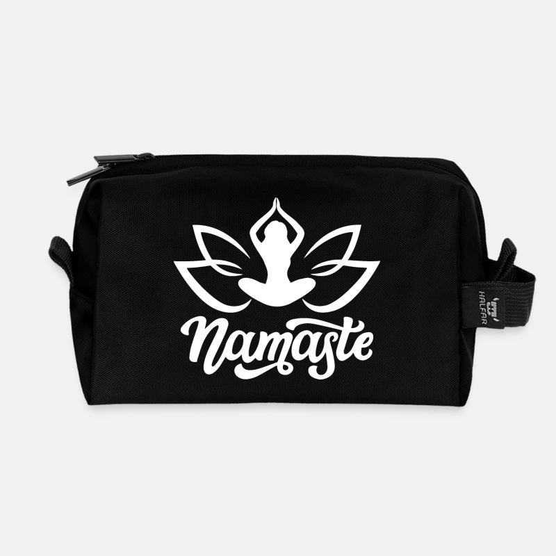 Namaste - Recycelte Kulturtasche - Schwarz