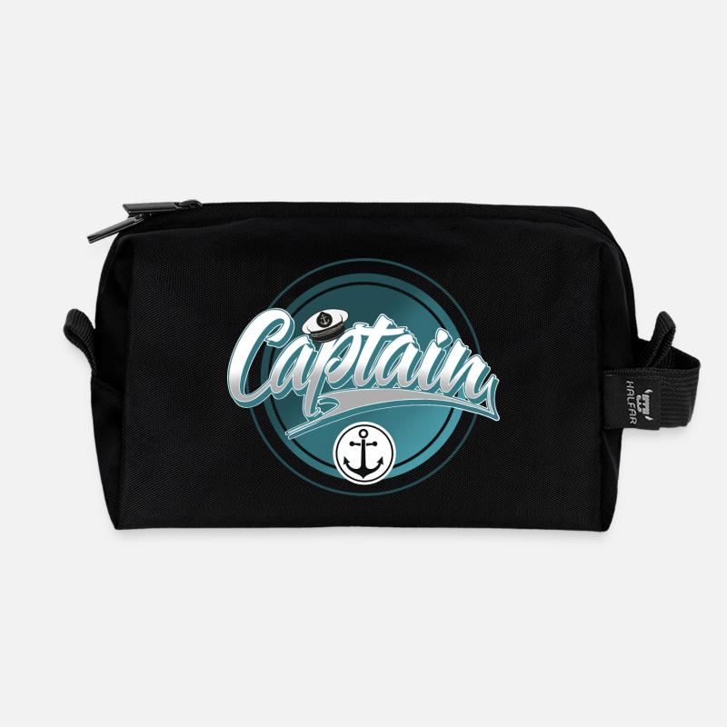 Kapitän - Recycelte Kulturtasche - Schwarz