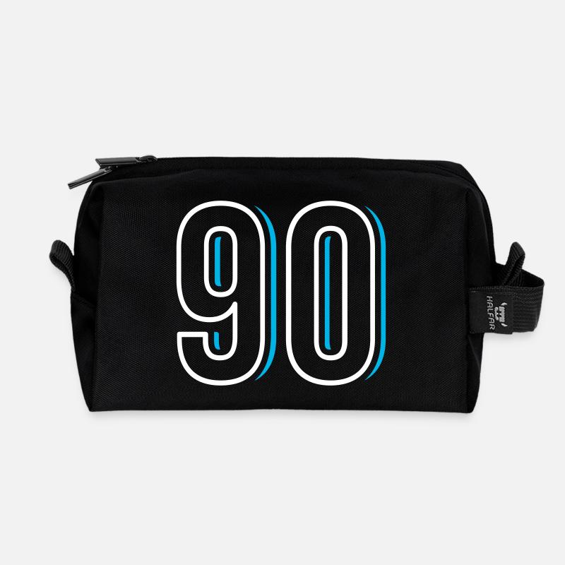 Nummer 90 - Neunzig - Recycelte Kulturtasche - Schwarz