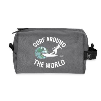 SURF autour du monde - Trousse de toilette en tissu recyclé - anthracite - Devant