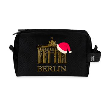 Berlin weihnachtliches Brandenburger Tor - Recycelte Kulturtasche - Schwarz - Vorne