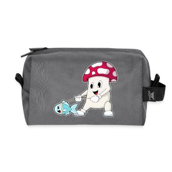 Pêche aux poissons pêcheurs aux champignons - Trousse de toilette en tissu recyclé - anthracite - Devant