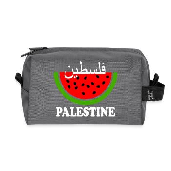 Pastèque de Palestine فلسطين - Trousse de toilette en tissu recyclé - anthracite - Devant
