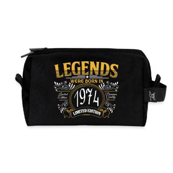 Legenden wurden in 1974 geboren - Recycelte Kulturtasche - Schwarz - Vorne