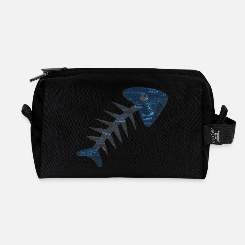POISSON. POISSON D'AVRIL - Trousse de toilette en tissu recyclé - noir