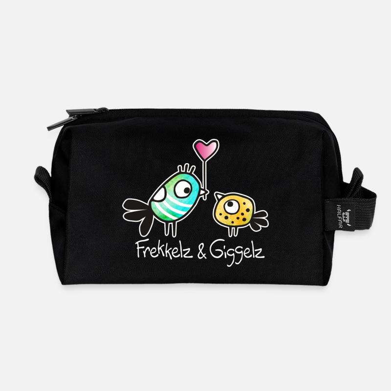 Herztraum von Frekkelz & Giggelz - Recycelte Kulturtasche - Schwarz