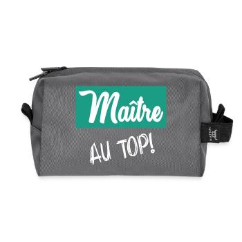 MASTER. MASTER - Recycled Toiletry Zip Bag - anthracite - Front