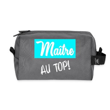 MASTER. MASTER - Recycled Toiletry Zip Bag - anthracite - Front