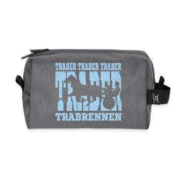 Trotters on the way to the goal - Recycled Toiletry Zip Bag - anthracite - Front