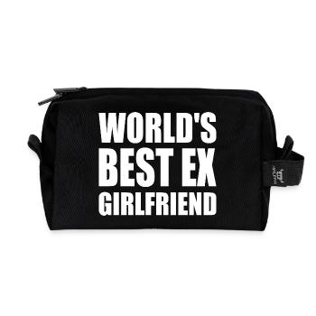 worlds best ex girlfriend - Recycled Toiletry Zip Bag - black - Front