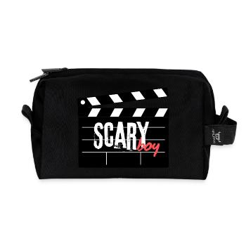 Scary Boy Film Klappe Design - Recycelte Kulturtasche - Schwarz - Vorne