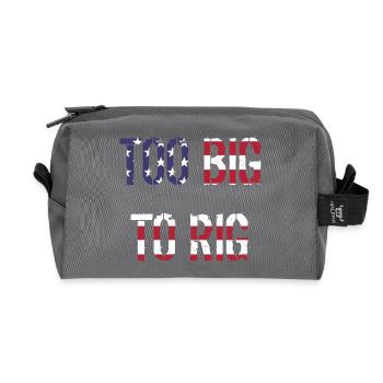 TOO BIG TO RIG 2024 - Recycled Toiletry Zip Bag - anthracite - Front