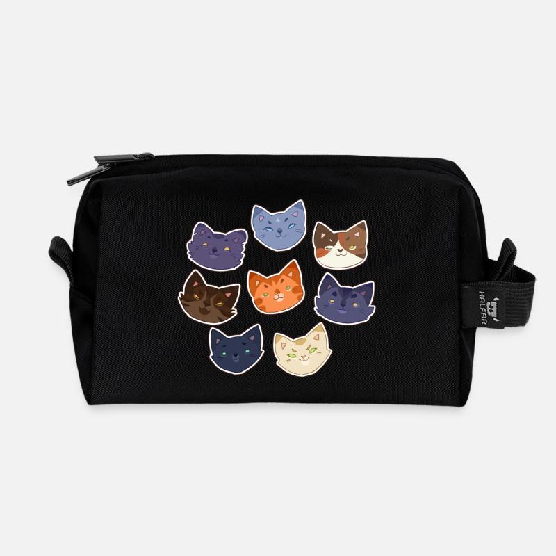 Warrior Cats Firestar Feuerstern Greystripe - Recycelte Kulturtasche - Schwarz