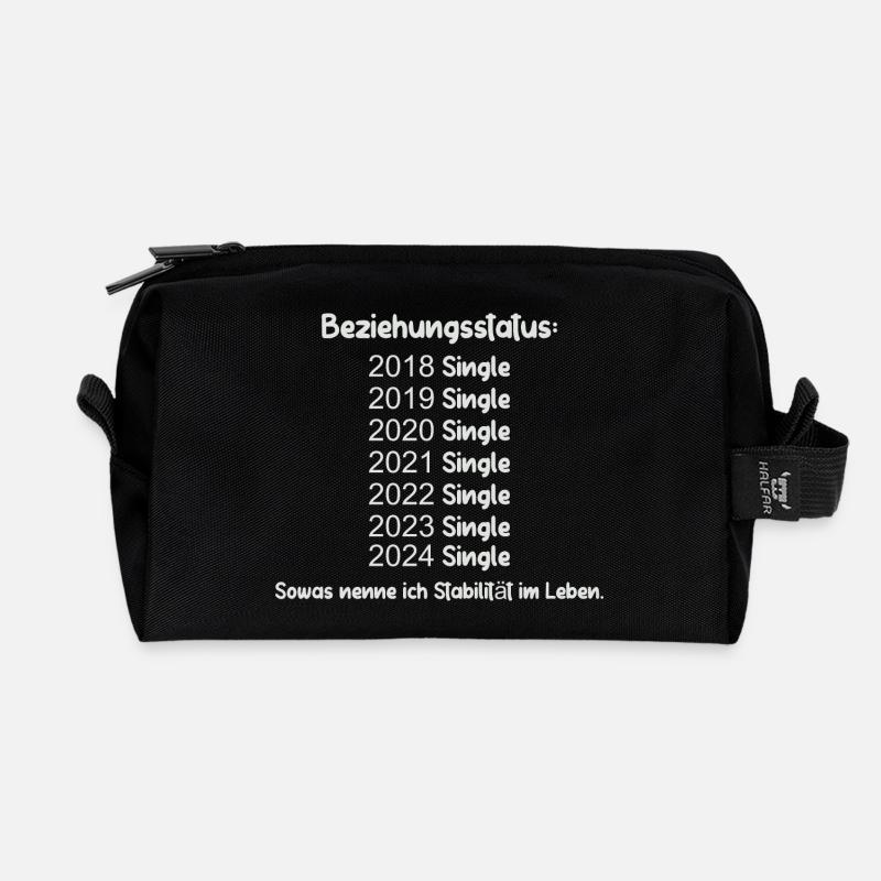 Beziehungsstatus Single - Recycelte Kulturtasche - Schwarz