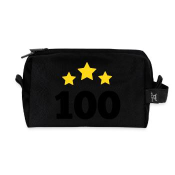 100 Jahre Stern - Geschenk zum 100-jährigen Jubiläum - Recycelte Kulturtasche - Schwarz - Vorne