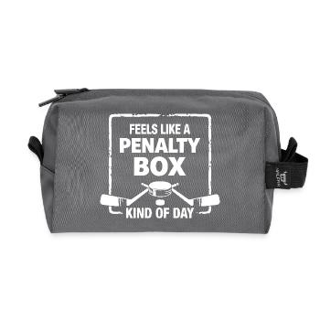 Fühlt sich an wie ein Tag auf der Strafbox, lustiges Eishockey - Recycelte Kulturtasche - Anthrazit - Vorne