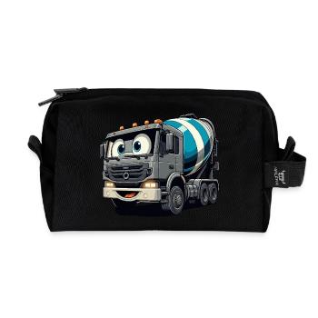 Cement Mixer Junior - Recycled Toiletry Zip Bag - black - Front