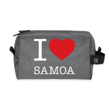 I LOVE SAMOA - Recycled Toiletry Zip Bag - anthracite - Front