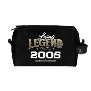 20. Geburtstag Geschenk Mann Vintage März 2005 - Recycelte Kulturtasche - Schwarz - Vorne