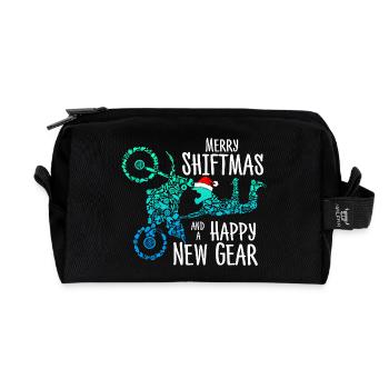 Merry Shiftmas Freestyle Motocross Stunt Xmas - Recycelte Kulturtasche - Schwarz - Vorne