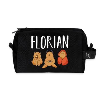 Gamer Zocker Zocken Gaming Florian - Recycled Toiletry Zip Bag - black - Front