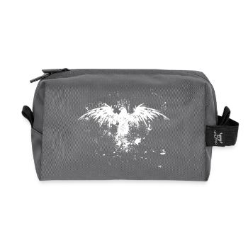 Grunge Eagle Rise - Recycled Toiletry Zip Bag - anthracite - Front