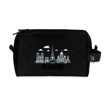 Paris, France, Ville - Trousse de toilette en tissu recyclé - noir - Devant