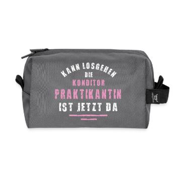 Confiseur Stagiaire Remerciement Stage Confiserie - Trousse de toilette en tissu recyclé - anthracite - Devant