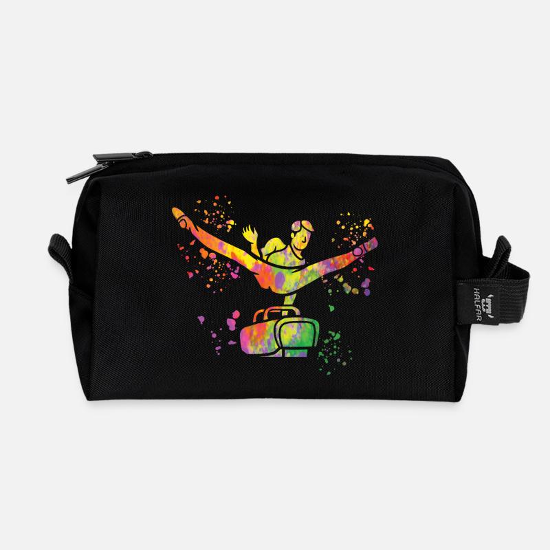 Kunstturnen Pauschenpferd Turner - Recycelte Kulturtasche - Schwarz