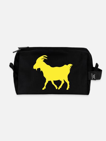 G.O.A.T Ziege gelb - Recycelte Kulturtasche - Schwarz