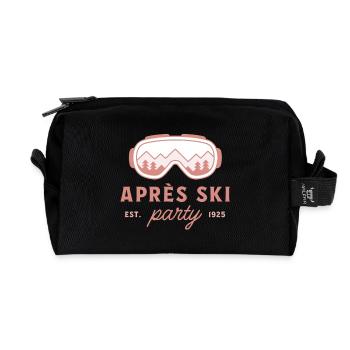 Soirée après ski ski soirée filles esthétique rose - Trousse de toilette en tissu recyclé - noir - Devant