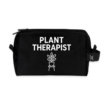 Pflanzentherapeut Pflanzenliebhaber - Recycelte Kulturtasche - Schwarz - Vorne