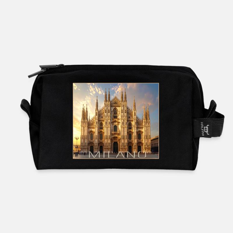 Mailand, Milano, Dom - Recycelte Kulturtasche - Schwarz