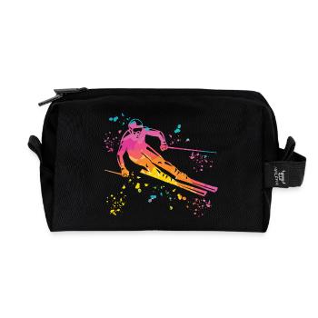 Ski alpin Sports d’hiver Ski nordique - Trousse de toilette en tissu recyclé - noir - Devant
