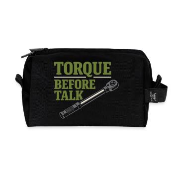 Tractor Mechanic Diesel Repair Tech - Recycled Toiletry Zip Bag - black - Front