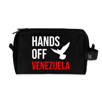 HANDS OFF VENEZUELA - Recycelte Kulturtasche - Schwarz - Vorne