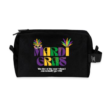 MARDI GRAS FESTIVAL - Trousse de toilette en tissu recyclé - noir - Devant