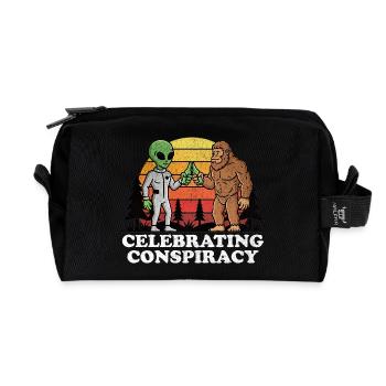 Alien Bigfoot UFO Sasquatch Believers Raumschiff - Recycelte Kulturtasche - Schwarz - Vorne