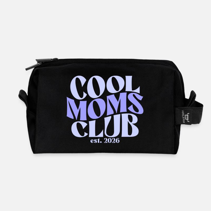 Cool Moms Club - Muttertag Mama Geschenk - Recycelte Kulturtasche - Schwarz