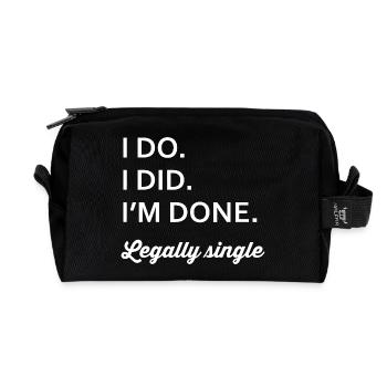 Legal Single: ICH BIN FERTIG - Recycelte Kulturtasche - Schwarz - Vorne