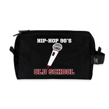 Vinyle DJ Hip-Hop des années 90 Old School - Trousse de toilette en tissu recyclé - noir - Devant