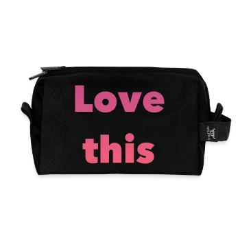 Liebe Dieses Gradient-Typografie - Recycelte Kulturtasche - Schwarz - Vorne
