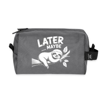 Faultier auf Ast – Later Maybe - Recycelte Kulturtasche - Anthrazit - Vorne