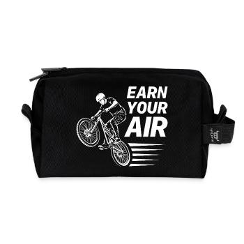 BMX Dirt Jump Earn Your Air Fahrrad Sprung - Recycelte Kulturtasche - Schwarz - Vorne