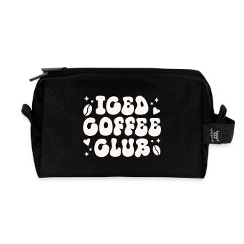 Latte cold brew club de café glacé - Trousse de toilette en tissu recyclé - noir - Devant