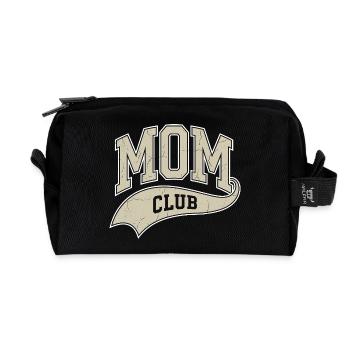 Logo de bannière vintage du MOM CLUB - Trousse de toilette en tissu recyclé - noir - Devant
