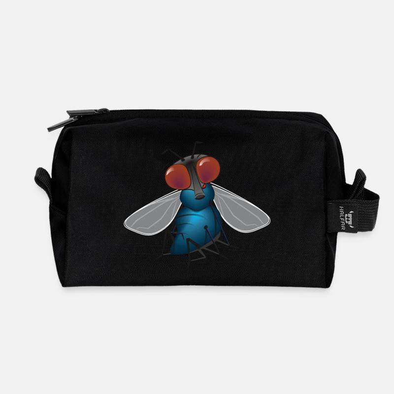 fliege - Recycelte Kulturtasche - Schwarz