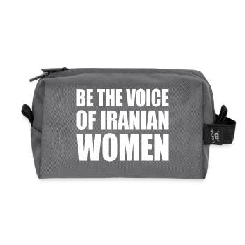 Be the voice of iranian women - Recycled Toiletry Zip Bag - anthracite - Front
